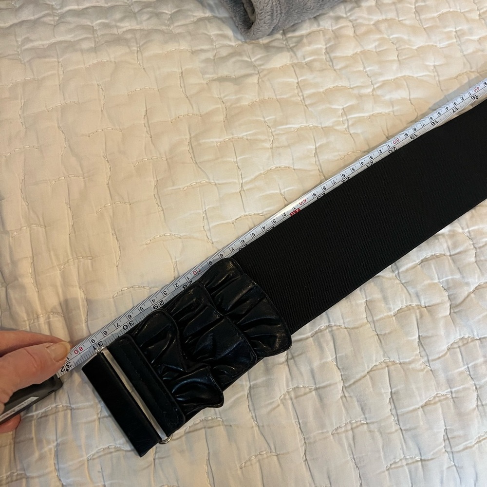 Black Leather Clutch womens size M/L
